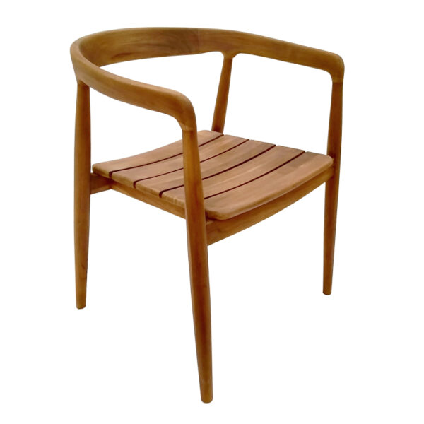 Πολυθρόνα Noody pakoworld teak ξύλο σε φυσική απόχρωση 62x55x75εκ - 343-000001