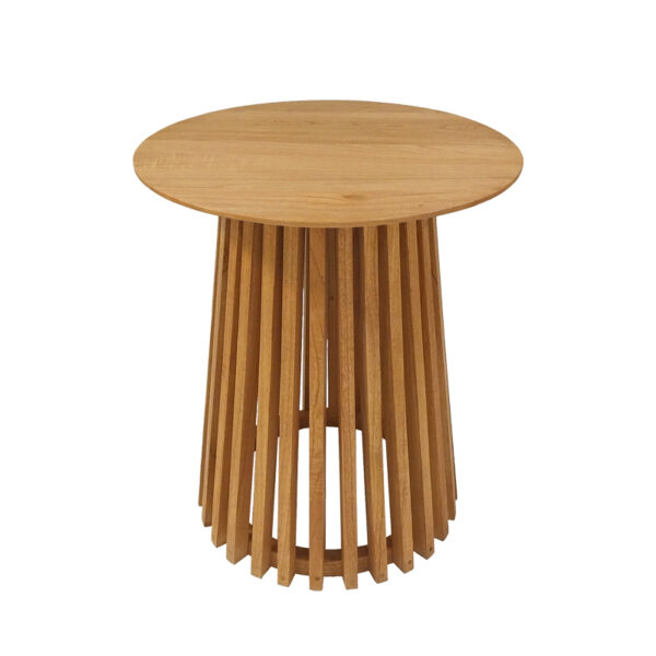 Τραπέζι μπαρ Kenda pakoworld mindi ξύλο σε φυσική απόχρωση Φ60x90εκ - 343-000023