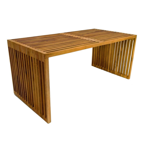 Τραπέζι Marlin pakoworld teak ξύλο σε φυσική απόχρωση 100x50x45εκ - 343-000025