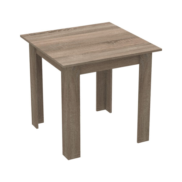 Τραπέζι Manka I pakoworld σε sonoma truffle απόχρωση 80x80x77εκ - 361-000007