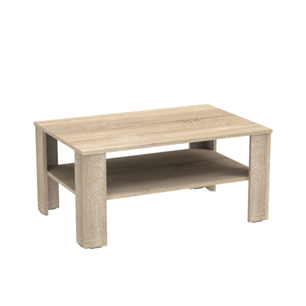 Τραπέζι σαλονιού Κhofi pakoworld σε sonoma απόχρωση 90x60x42.3εκ - 361-000027
