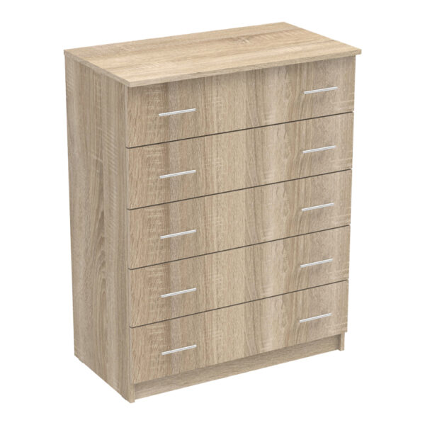Συρταριέρα Kofre pakoworld σε sonoma απόχρωση 80x45x104εκ - 361-000044
