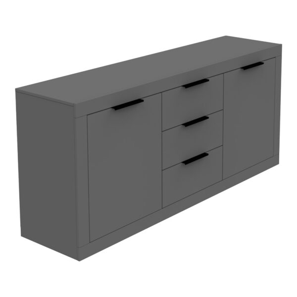 Μπουφές Doha pakoworld σε ανθρακί απόχρωση 180x45x80.5εκ - 361-000072