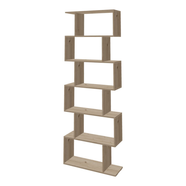 Βιβλιοθήκη Sezen pakoworld σε oak απόχρωση 70x24x191.5εκ - 361-000091